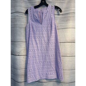 Loft Sleeveless Eyelet Shift Dress Size 4